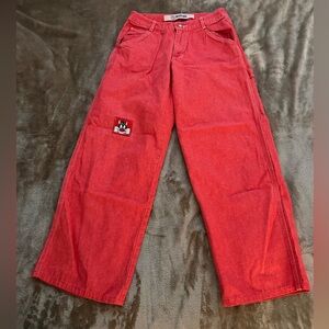 GAP Red Denim Jeans Cartoon Patch